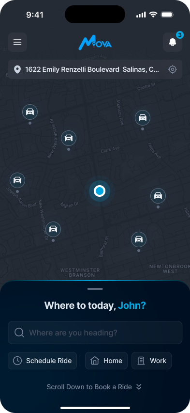 Mova Home Screen